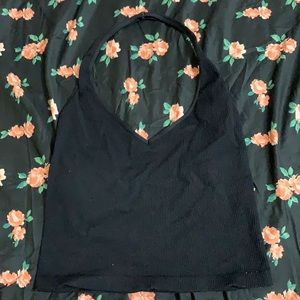 Ribbed Halter Crop Top